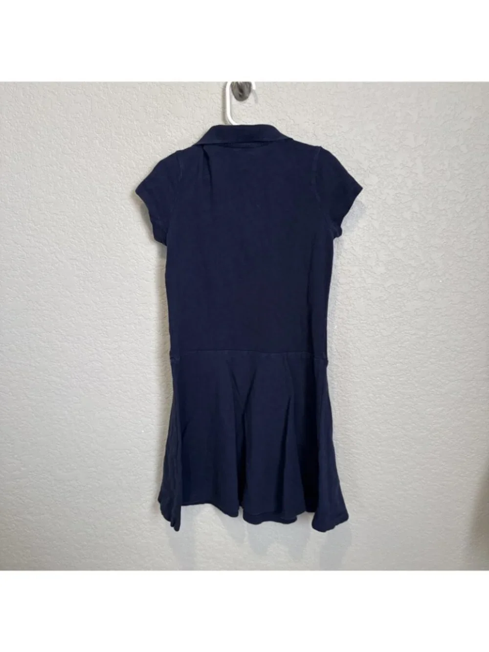 Childrens Place Uniform Dress 7/8 Blue Polo Collar Lot Of 2 Navy